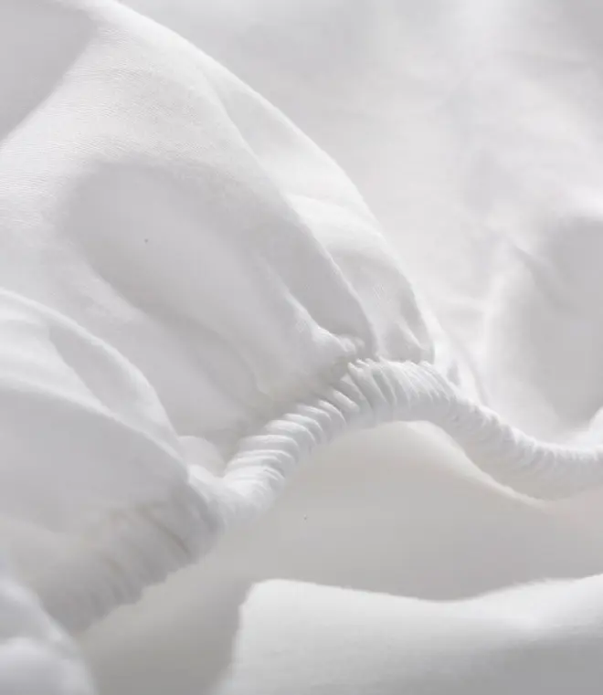 Détail de l'élastique d'un drap housse professionnel pour hôtellerie
