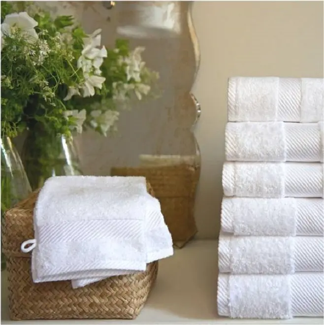 Gants de toilette professionnels en coton pour établissements de santé et hôtels